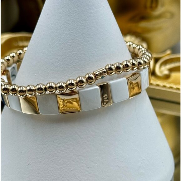 🆕 ROXANNE ASSOULIN 🧿 NWOT Mrs. Duo Bracelets - Set of 2 - PERFECT FOR BRIDES - Picture 7 of 16